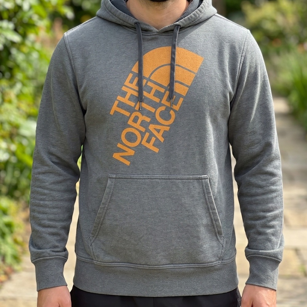 The North Face Mens Green Large Graphic Logo Pullover Hoodie Sweatshirt L/G